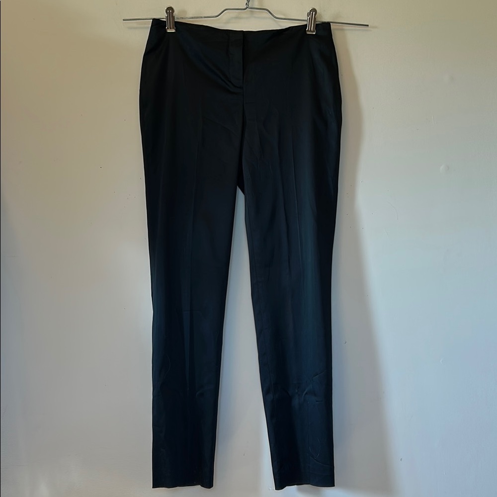 Context satin look jet black acetate/nylon straight leg pants size 2 new w/tag